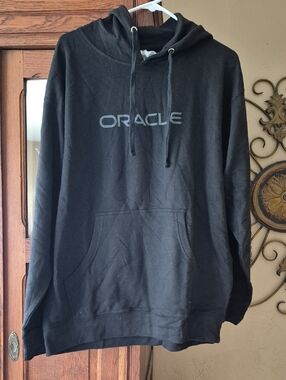 Oracle Black Crewneck Sweatshirt with Gray Logo